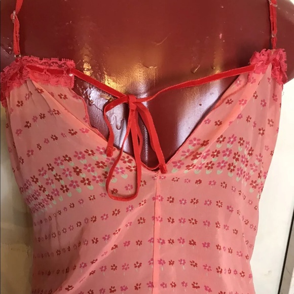 JOSIE NATORI Intimates 2 pc. Pajamas Cami Cropped Pants Sheer Floral- SMALL S - Picture 10 of 12